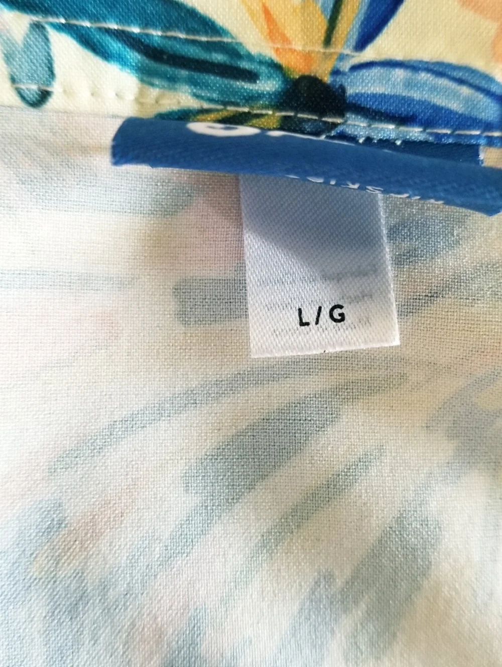 RIPSKIRT Full Wrap Blue Yellow Floral Length 2 Size L - Picture 9 of 9